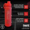 Campus Colors NCAA Stainless Steel Water Bottle - Twist on cap - 24 oz - Carry Clip - Keeps Your Drinks Hot or Cold for Hours (Utah Utes - Red) view 2
