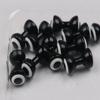 Hareline Fly Tying Double Pupil Eyes - Large Brass, Black with White and Black view 1