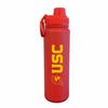 Campus Colors NCAA Stainless Steel Water Bottle - Twist on cap - 24 oz - Carry Clip - Keeps Your Drinks Hot or Cold for Hours (USC Trojans - Cardinal)