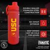 Campus Colors NCAA Stainless Steel Water Bottle - Twist on cap - 24 oz - Carry Clip - Keeps Your Drinks Hot or Cold for Hours (USC Trojans - Cardinal) view 2