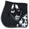 Cow Print All Purpose English Saddle Pad, Handmade Jumping Saddle Pad, Fly Bonnet (Horse/Full)