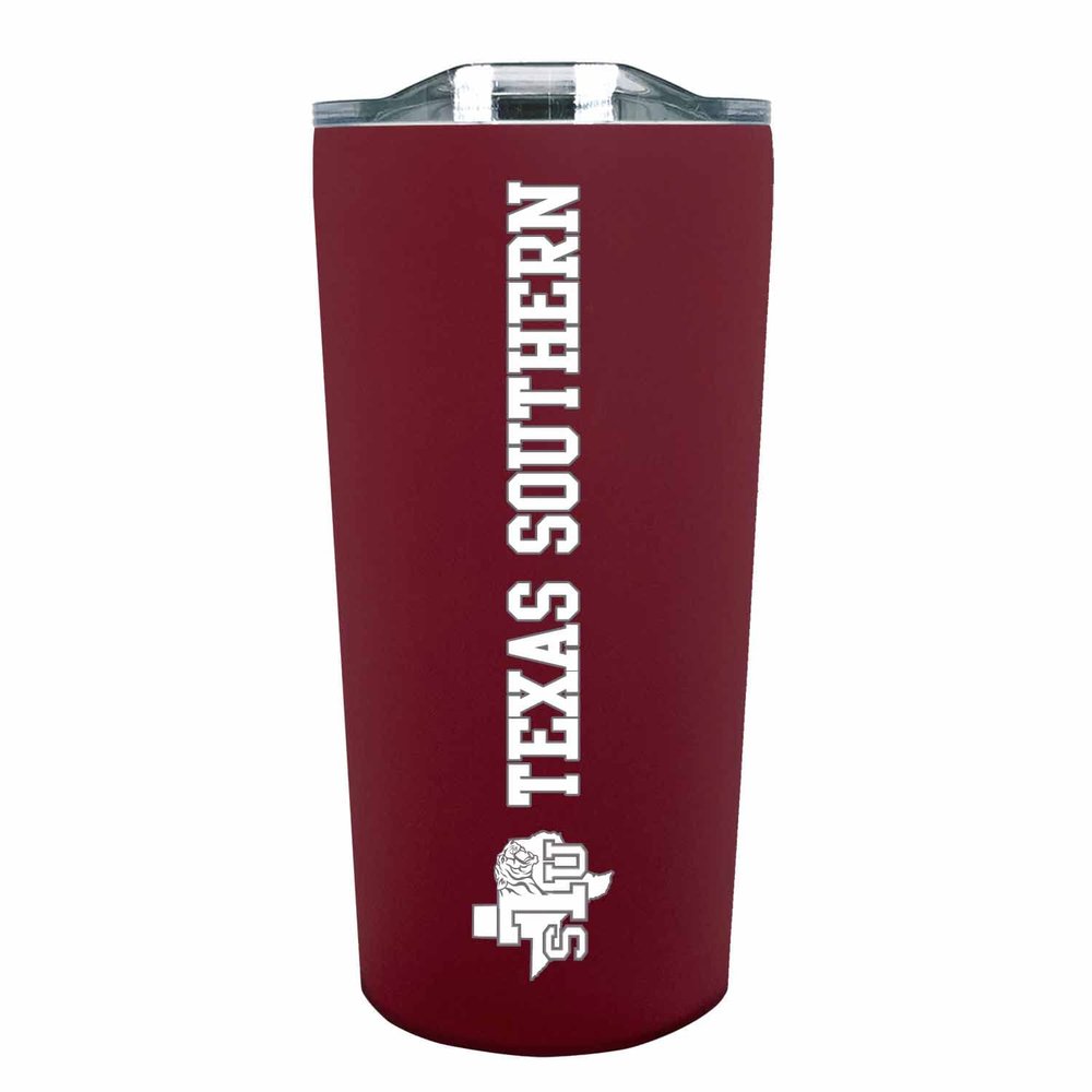 Campus Colors NCAA Stainless Steel Tumbler perfect for Gameday - 18 oz - Double Walled - Keeps Drinks Perfectly Insulated (Texas Southern University - Maroon)