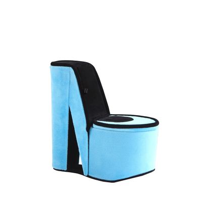 HomeStock Jewelry Box Display Case - Velvet Shoe Design Storage Organizer - Turquoise Decor Accessory