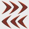 Chaparral Boat Deck Vent Decals 14.00350 | Red Black Stickers (Set of 6) view 1