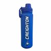 Campus Colors NCAA Stainless Steel Water Bottle - Twist on cap - 24 oz - Carry Clip - Keeps Your Drinks Hot or Cold for Hours (Creighton Bluejays - Blue)