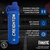 Campus Colors NCAA Stainless Steel Water Bottle - Twist on cap - 24 oz - Carry Clip - Keeps Your Drinks Hot or Cold for Hours (Creighton Bluejays - Blue) view 2