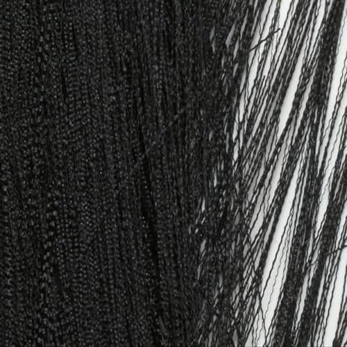 Hareline Fly Tying Hackle Hair Black #11 Black