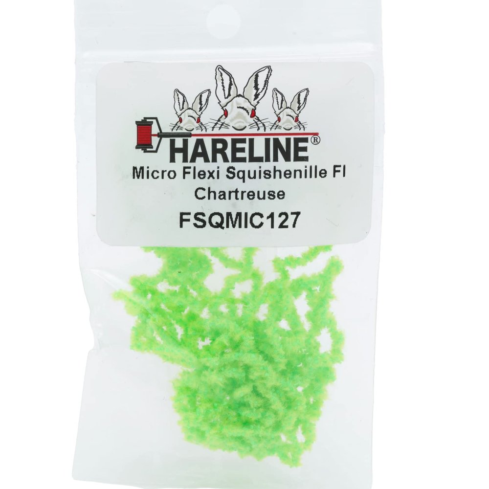 Hareline Fly Tying Flexi Squishenille - Micro, Fl Chartreuse