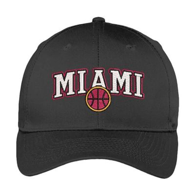 Miami Retro Basketball Vintage Fan Hat (Black Hat)