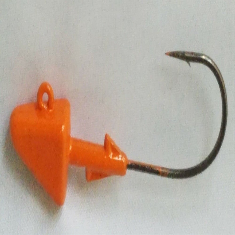 10 "Shad Jig Head Striper Bass Saltwater Lure B/N Ultra Point Hook - OR 3/8oz
