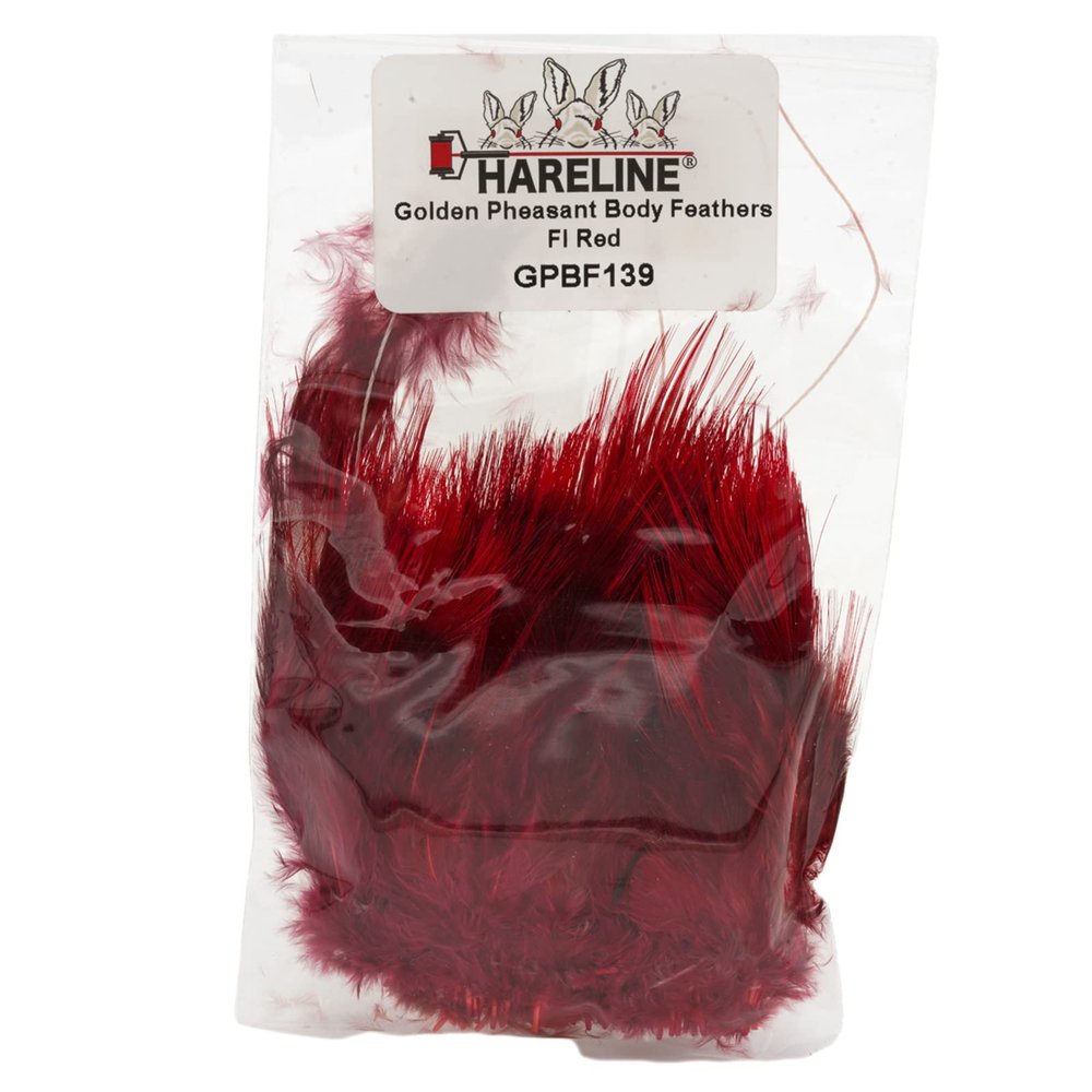 Hareline Golden Pheasant Body Feathers 139 Fl Red
