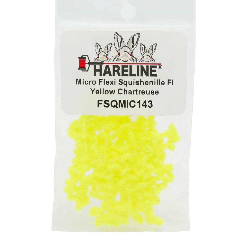 Hareline Fly Tying Flexi Squishenille - Micro, Fl Yellow Chartreuse