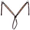 CHALLENGER Horse Western Antique Floral Turquoise Buckstitch Bridle Breast Collar Set 78HR15B view 2