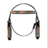 CHALLENGER Horse Western Antique Floral Turquoise Buckstitch Bridle Breast Collar Set 78HR15B view 3