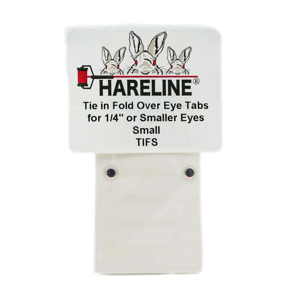 Hareline Tie in Fold Over Eye Tabs 1/4 in (6.35 mm)