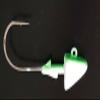 10 "Shad Jig Head Striper Bass Saltwater Lure B/N Ultra Point Hook - Wh/Gr 1/2oz view 1