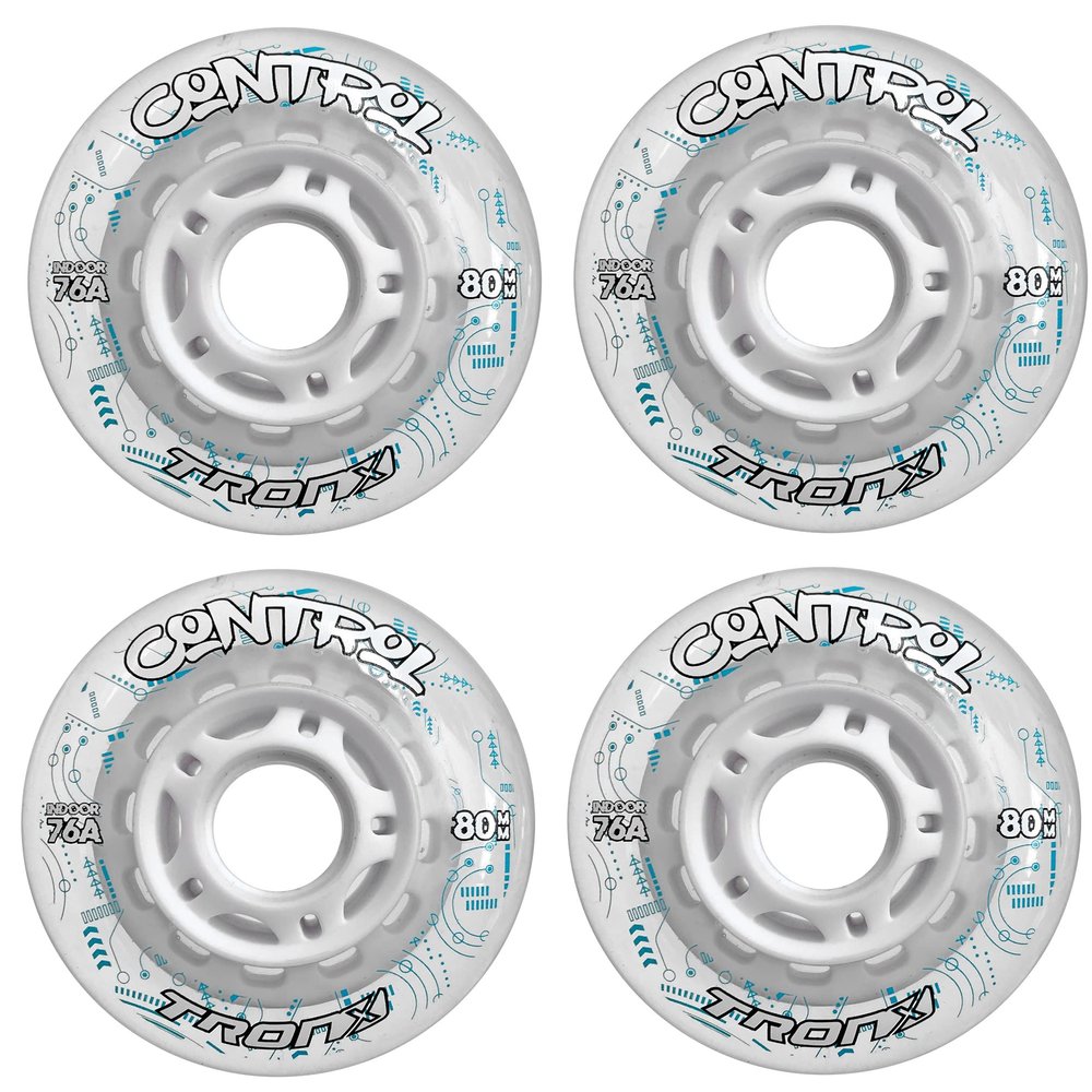 TronX Control Indoor Soft 76A Roller Inline Hockey Wheels - 59mm, 68mm, 72mm, 76mm & 80mm Hi-Lo (72mm)