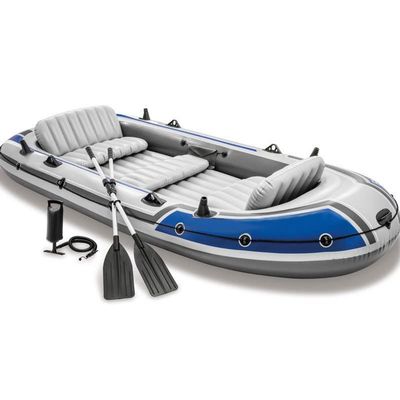 Premium 5-Person Inflatable Boat, 366X168cmx43cm, 5-Person Kayak and Fishing Boat, 500Kg Load, Ideal for Rafting and Water Sports(Color:AA,Size:366x168cmx43cm)