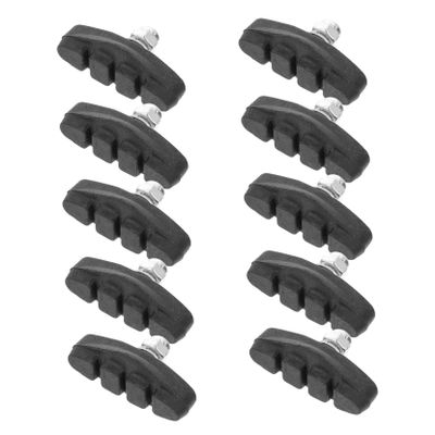 10 Sets Brake Pads Bike Breaks Caliper Brake Pad Supplies Noise Reduction Brake Blocks Mountain Brake Pad Bicicleta Cycle Brake Block Slient Bike Brakes Repair Kit Major Rubber