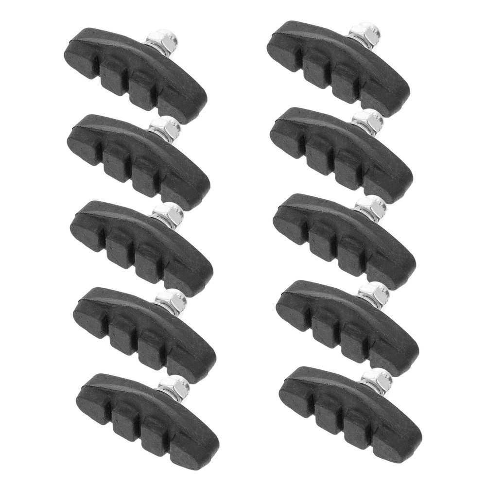 10 Sets Brake Pads Bike Breaks Caliper Brake Pad Supplies Noise Reduction Brake Blocks Mountain Brake Pad Bicicleta Cycle Brake Block Slient Bike Brakes Repair Kit Major Rubber