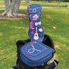 Giggle Golf Mallet Putter Cover, PU Leather with Colorful Embroidered Designs and Magnetic Closure, for Men & Women (Denim Western) view 4