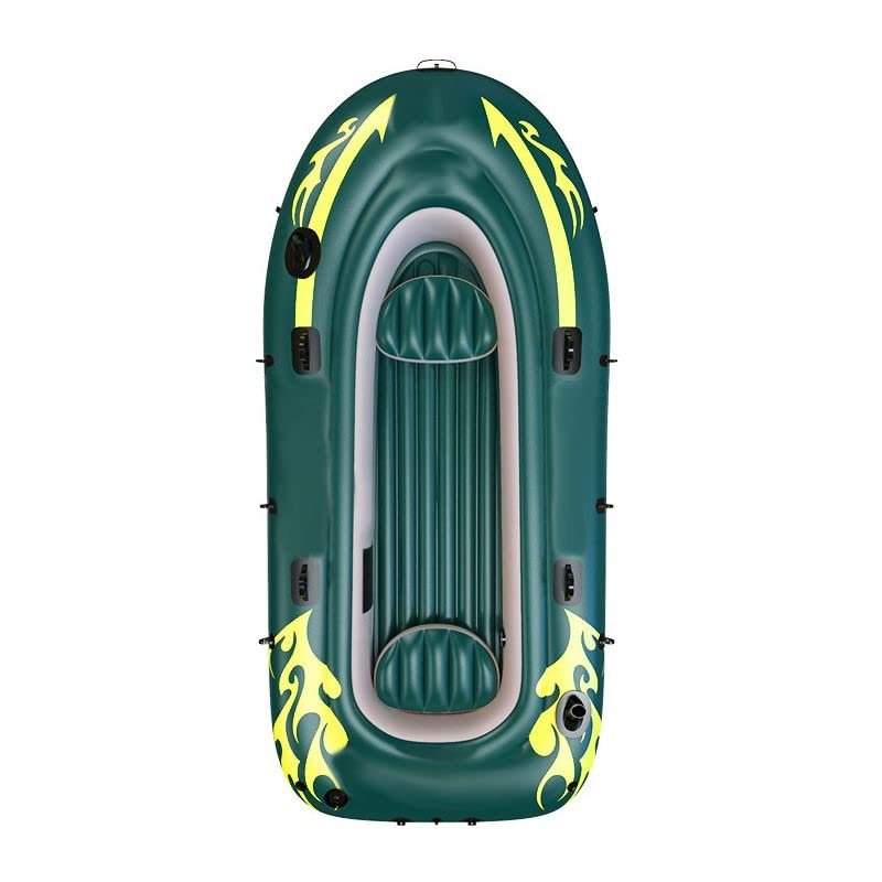 Enjoy Fishing and Leisure with Our 2,3,4,5 Person Inflatable Kayaks, Durable and Self-Contained Air Chamber Inflatable Boats(Color:GG)