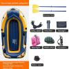 Fishing Leisure Inflatable Boats for 2 and 3 People Options, Thickened Rubber Boats, Double Kayaks, Suitable for All Ages(Size:3 People) view 2