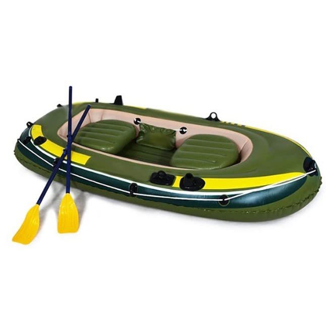 PVC Material Inflatable Fishing Boat for 2 People, 3 People and 4 People, Kayak with Independent Air Chamber, Fine Workmanship, Essential for Fishing Trips(Size:3 People)