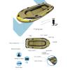 Thickened Environmentally Friendly PVC Fishing Inflatable Boat, Including Manual Air Pump, Paddle, Foldable Design, Convenient for Fishing and Rowing on Water(Size:305CM) view 2