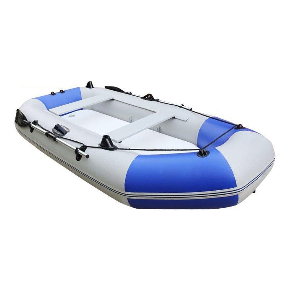 Inflatable Rubber Boat 2 Adults, 3 Adults Fishing Kayak, Brushed Bottom, Independent Air Chamber, 1.8Mm Thickness, Thickened Inflatable Boat Can Be Folded(Size:220CM)