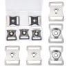 Joaoxoko Youth Baseball Helmet Buckles, 10pcs Stainless Steel Sports Chin Strap Adapter Repair Kit for Catcher view 1