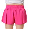 Girls Flowy Shorts Butterfly Shorts for Kids with Pocket 2-in-1 Athletic Shorts Running Shorts for Girls Youth Teen Active Workout Sports (Hot Pink# Girls, X-Large) view 2
