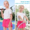 Girls Flowy Shorts Butterfly Shorts for Kids with Pocket 2-in-1 Athletic Shorts Running Shorts for Girls Youth Teen Active Workout Sports (Hot Pink# Girls, X-Large) view 4
