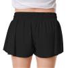 Girls Flowy Shorts Butterfly Shorts for Kids with Pocket 2-in-1 Athletic Shorts Running Shorts for Girls Youth Teen Active Workout Sports (Black# Girls, X-Large) view 2