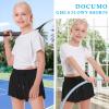 Girls Flowy Shorts Butterfly Shorts for Kids with Pocket 2-in-1 Athletic Shorts Running Shorts for Girls Youth Teen Active Workout Sports (Black# Girls, X-Large) view 4