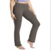 BUBBLELIME 29"/31"/33"/35"/37" Women's Straight Legs Yoga Pants Tummy Control - Straight Leg Back Pockets_OLIVEGRAY XS_29" Inseam view 2