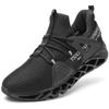 Ezkrwxn Walking Shoes for Women Running Shoes Mesh Breathable Slip on Ladies Gym Workout Athletic Tennis Jogging Sneakers All Black Size 8 view 1