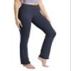 BUBBLELIME 29"/31"/33"/35"/37" Women's Straight Legs Yoga Pants Tummy Control - Straight Leg Back Pockets_DARKNAVY M_35" Inseam view 2