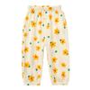 ZFTTZYMX Girls Cotton Linen Harem Pants Little Kids Summer Elastic Waist Floral Bloomer Trousers Jogger Bottoms 2Pack view 4