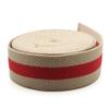CRAFTMEMORE 1.5 Inches Cotton Webbing Strap, Two Tone Heavy Webbing for Arts and Crafts, Luxury Bag Strap (2 Yards, Red-Tan) view 1