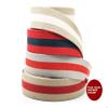 CRAFTMEMORE 1.5 Inches Cotton Webbing Strap, Two Tone Heavy Webbing for Arts and Crafts, Luxury Bag Strap (2 Yards, Red-Tan) view 3