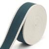 CRAFTMEMORE 1 1/2 Inches Cotton Webbing Strap, Two Tone Heavy Webbing for Arts and Crafts, Luxury Bag Strap (2 Yards, Ocean-Ivory) view 1