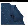 Dninmim Men's Long Sleeve Polo Shirt Casual Pockets Spliced Printed Shirt with Pocket view 2