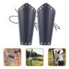 Toddmomy 1pair Portable Leather Arm Guard for Archery Wear-Resistant Forearm Protector Lightweight and Convenient for Outdoor Hunting and Practice view 3