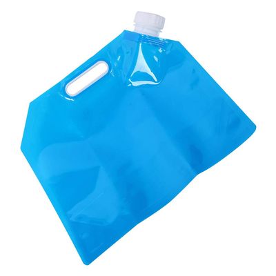 Kuuleyn Water Bag, Collapsible Water Container Bag, 3L Portable Camping Hiking Folding Water Storage Lifting Bag for Survival Outdoor Travel Blue