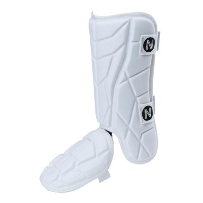NURIBASE Batter's Leg Guards, Baseball/Softball Leg Guard, Adult and Youth Size - White Youth