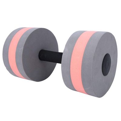 Floating Dumbbell Water Weights Pool Exercise Water Dumbbells Water Aerobics Pool Barbells Dumbbell for Swimming (Gray and red)