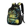 Watercolor Cheerleader Cheer Coach Blue Yellow Personalized Backpack with Name Waterproof Bag for Birthday Holiday Gift for Travel Office Work view 2