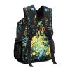 Watercolor Cheerleader Cheer Coach Blue Yellow Personalized Backpack with Name Waterproof Bag for Birthday Holiday Gift for Travel Office Work view 3
