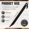 Deekin 80 Pcs Plastic Tent Stakes 9 Inch Heavy Duty Tent Pegs Spike Hook Stakes for Summer Beach Garden Decorations Camping Outdoor Lawn Tarp (Black) view 2